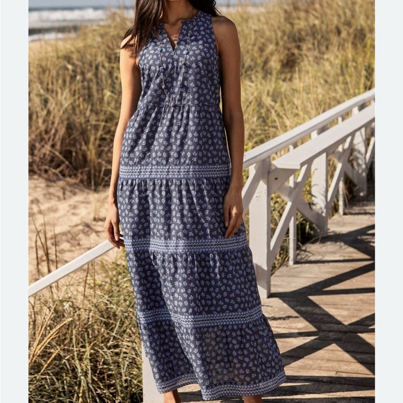 J. Jill Floral Print Maxi Dress in Navy - Picture 1 of 7